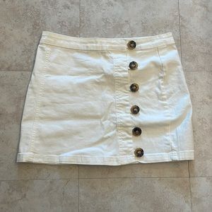 Nasty gal white denim skirt